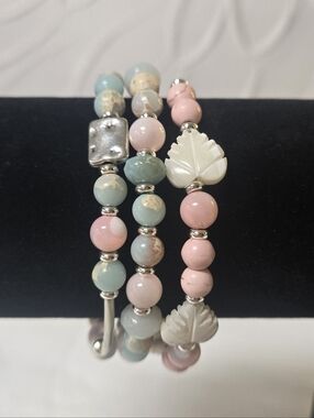 "Sophia" Handcrafted Beaded Wrap Bracelet 5